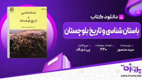 پی دی اف کتاب باستان شناسی و تاریخ بلوچستان سید منصور 🟣